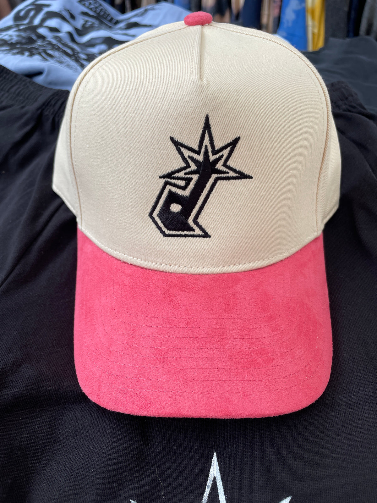 Pink Embroidered Hat