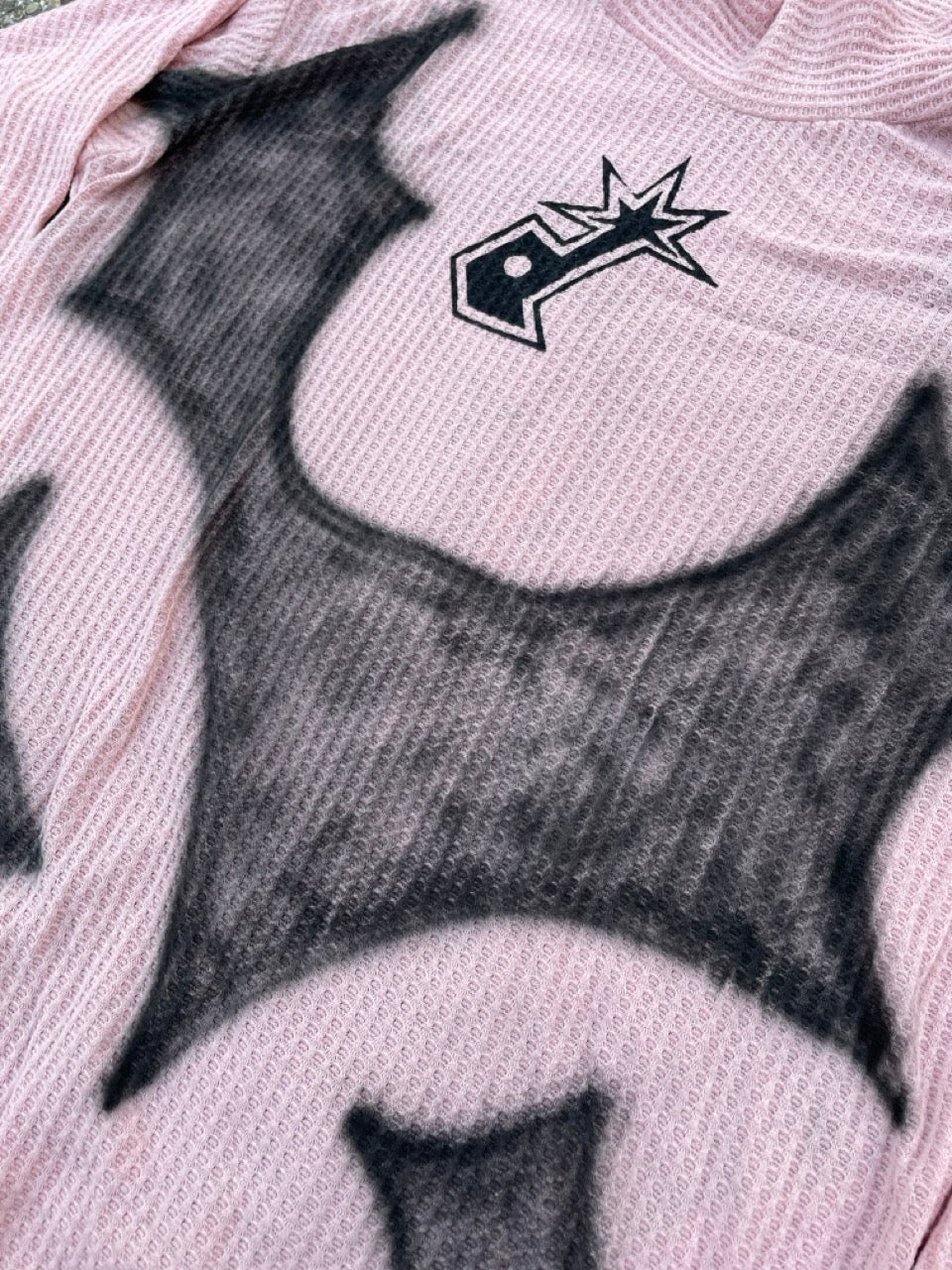 Pink Airbrushed Turtleneck