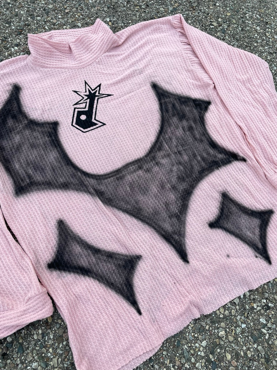 Pink Airbrushed Turtleneck