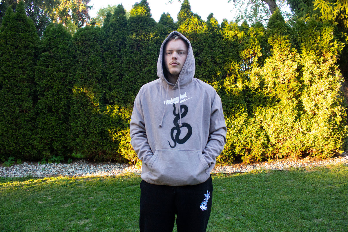 Corrupted Hazard Hoodie Faded Purple V2 (LIGHTNING LOGO)