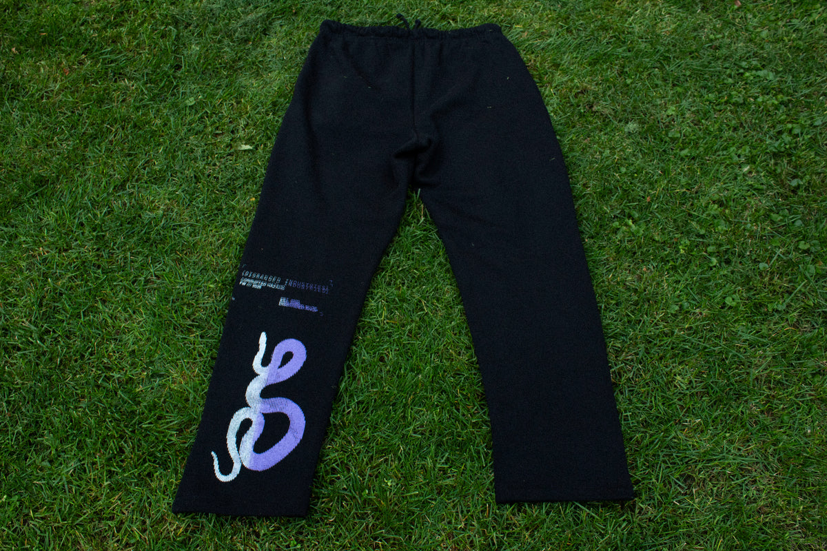 Corrupted Hazard Sweatpants V2 (PURPLE & SILVER BACK)