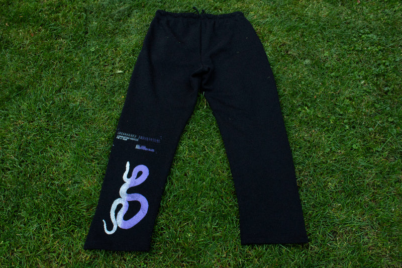 Corrupted Hazard Sweatpants V2 (PURPLE & SILVER BACK)